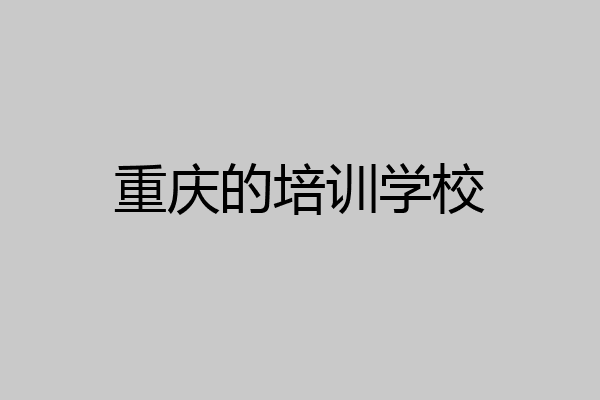 重庆的培训学校