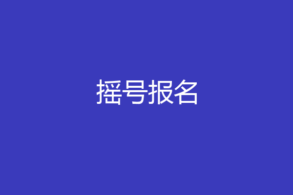摇号报名