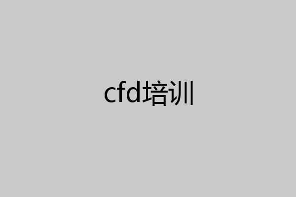 cfd培训