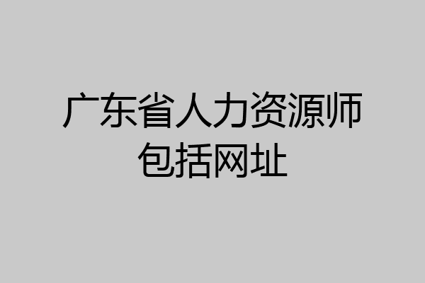 广东省人力资源师包括网址