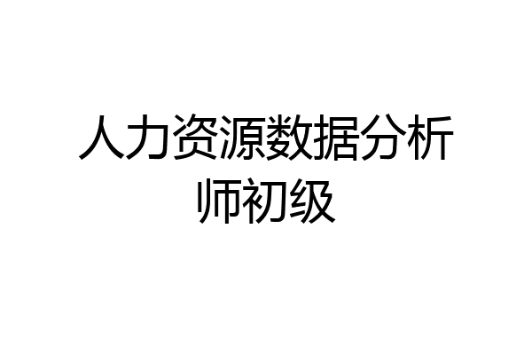人力资源数据分析师初级