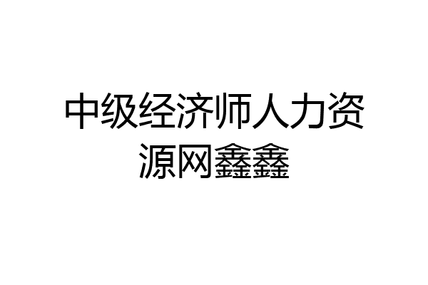 中级经济师人力资源网鑫鑫
