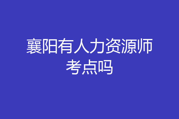 襄阳有人力资源师考点吗