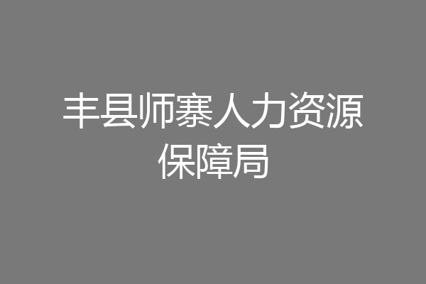 丰县师寨人力资源保障局