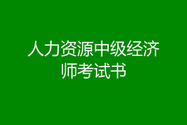 人力资源中级经济师考试书