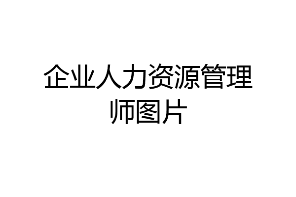 企业人力资源管理师图片