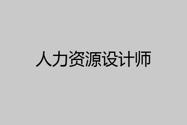 人力资源设计师