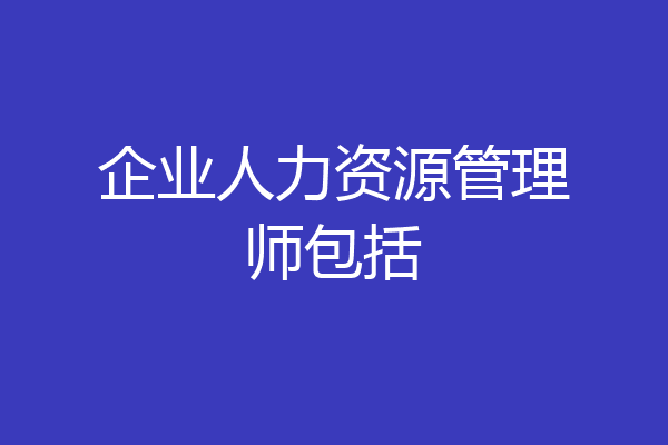 企业人力资源管理师包括