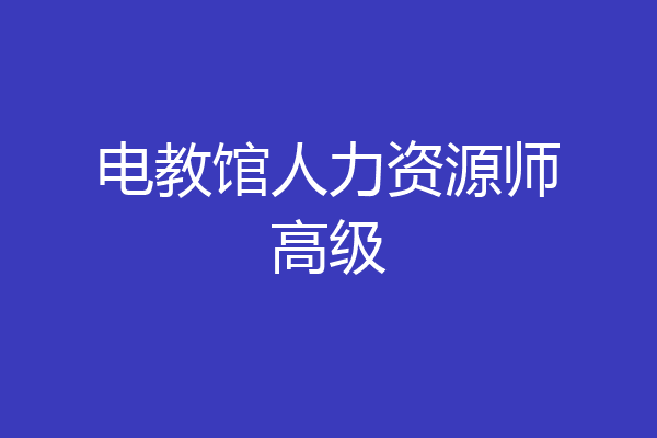 电教馆人力资源师高级