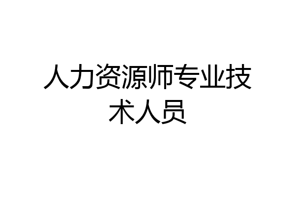 人力资源师专业技术人员