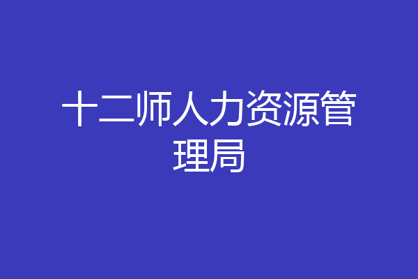 十二师人力资源管理局