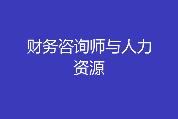 财务咨询师与人力资源
