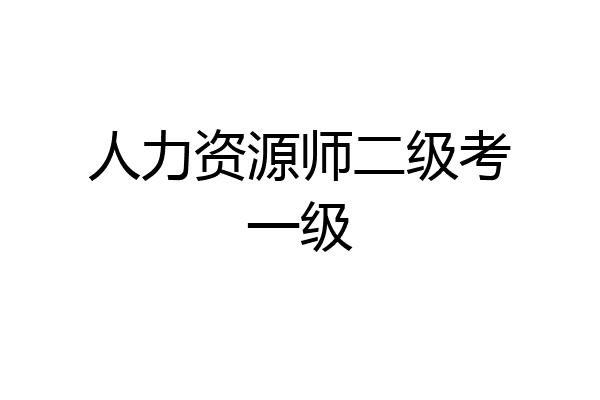 人力资源师二级考一级