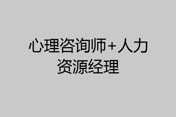 心理咨询师+人力资源经理