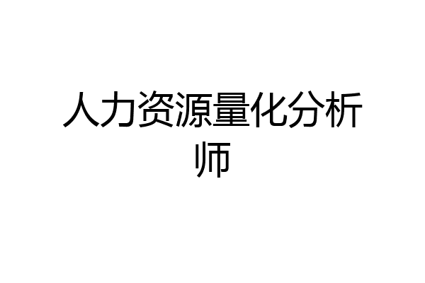 人力资源量化分析师