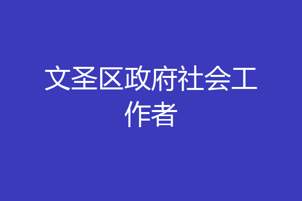 文圣区政府社会工作者