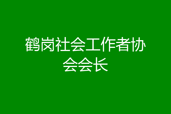 鹤岗社会工作者协会会长