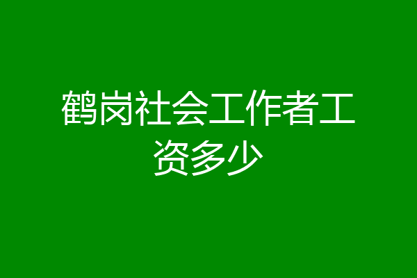 鹤岗社会工作者工资多少