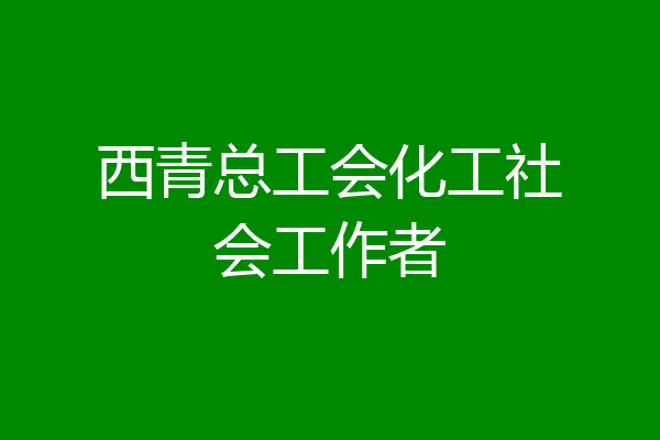西青总工会化工社会工作者