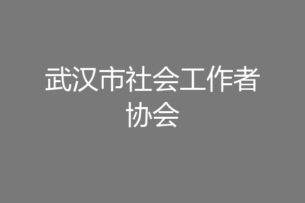武汉市社会工作者协会