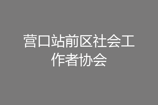 营口站前区社会工作者协会