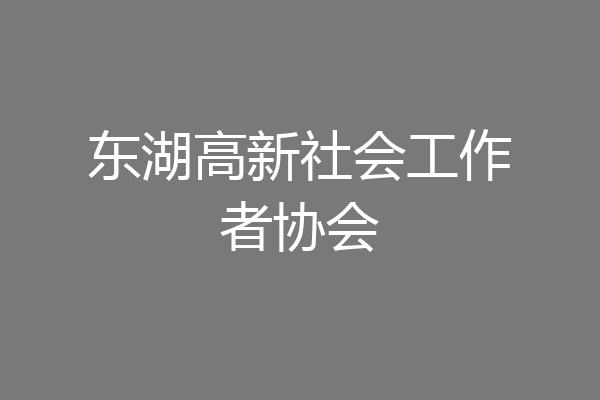 东湖高新社会工作者协会