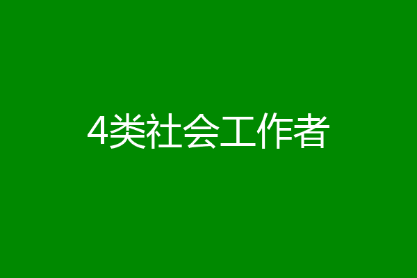 4类社会工作者