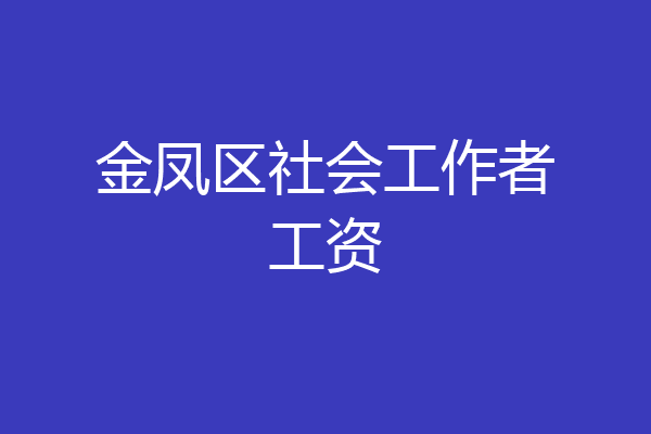 金凤区社会工作者工资