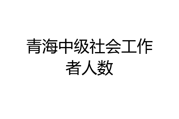 青海中级社会工作者人数