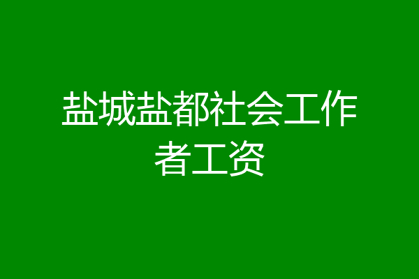 盐城盐都社会工作者工资