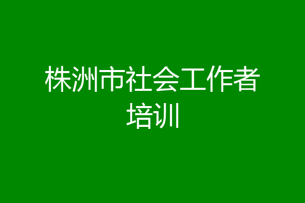 株洲市社会工作者培训