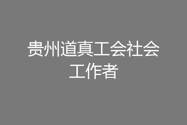 贵州道真工会社会工作者