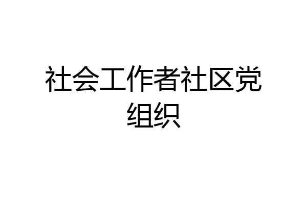 社会工作者社区党组织
