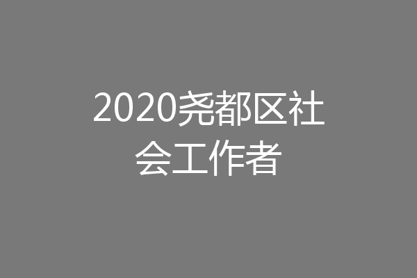 2020尧都区社会工作者
