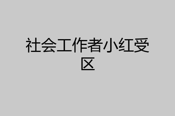 社会工作者小红受区