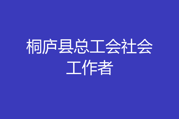 桐庐县总工会社会工作者