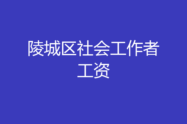 陵城区社会工作者工资