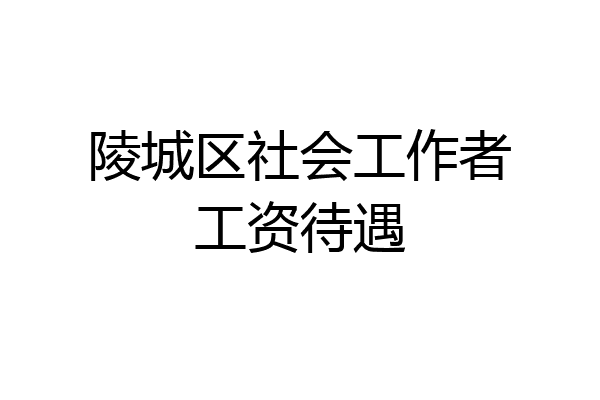 陵城区社会工作者工资待遇