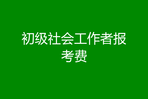 初级社会工作者报考费