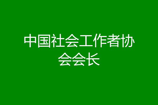 中国社会工作者协会会长