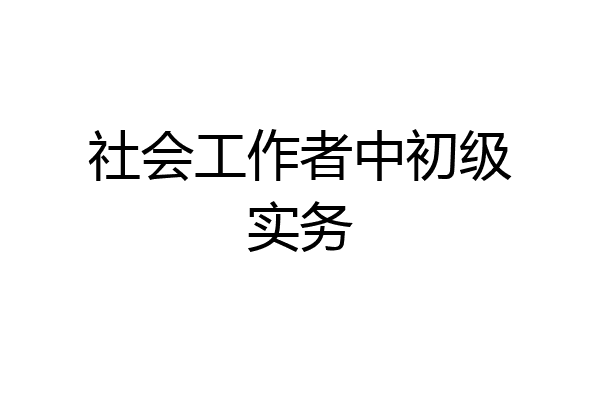 社会工作者中初级实务
