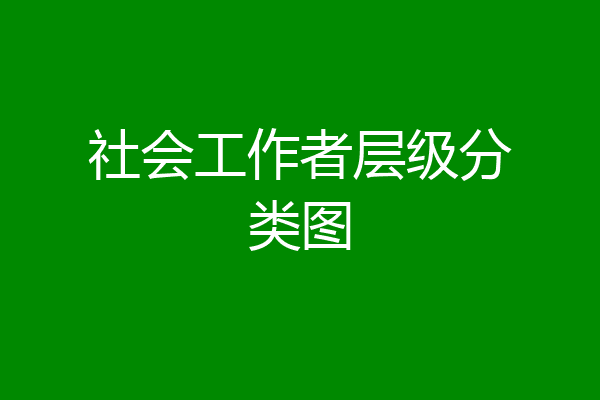 社会工作者层级分类图