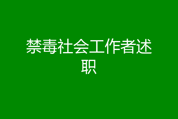 禁毒社会工作者述职