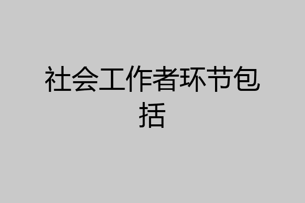 社会工作者环节包括