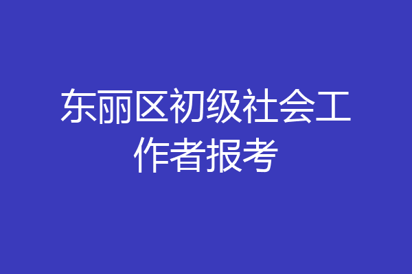东丽区初级社会工作者报考