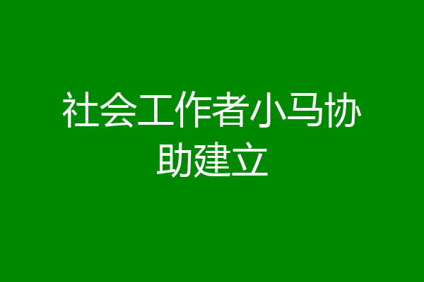 社会工作者小马协助建立