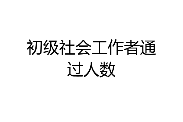 初级社会工作者通过人数