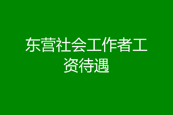 东营社会工作者工资待遇