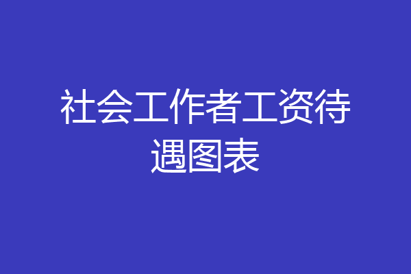 社会工作者工资待遇图表