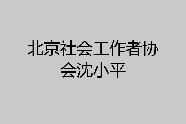 北京社会工作者协会沈小平